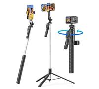 ORICO 190cm Treppiede Smartphone Bastone Selfie 360° Rotante | Telecomando Rimovibile e Piede Stabile, Ideale per Selfie di Gruppo, Riprese a Volo d'Uccello e Vlog