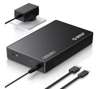 ORICO 3,5" Involucro per Disco Rigido Esterno SATA III a USB3.1 Tipo C per Installazione Senza Attrezzi Supporta UASP e Dischi da 20TB - Nero-Metal+ABS-3588C3