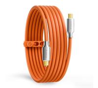 ORICO Auso - Cavo USB-C da 80 Gbps, con ricarica rapida PD 240 W, video 8K60Hz, cavo dati compatibile con Thunderbolt5/4/3 USB4, per iPhone 17/16/15 e MacBook Docking - arancione