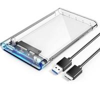 ORICO Case Esterna per HDD/SSD 2,5 pollici SATA III, USB 3.0 con velocità 6Gb/s, Supporta UASP, Installazione Senza Attrezzi, Compatibile con Unità da 7mm/9,5mm - Trasparente 2139U3
