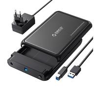 ORICO Case HDD 3.5" SATA USB 3.0 Esterno Custodia Disco Rigido per HDD e SSD SATA da 2.5/3.5 pollici, supporta UASP e drive da 20TB, adattatore corrente 12V/2A incluso (DDL35-U3)
