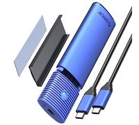 ORICO Case M.2 NVMe SATA SSD, Alluminio Adapter USB C 3.1 Gen2 10Gbps PCIe NVMe, 5 Gbps SATA M-Key (B+M Key), Supporto UASP Trim, Lettore M2 per SSD Size 2242/2260/2280- PWDM2-BL