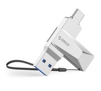 ORICO Chiavetta USB 128 GB USB 3.2 Memory Stick OTG fino a 150 MB/s 2 in 1 Tipo C Flash Drive in metallo per iPhone 17/16/15/Smartphone Android/Tablet/Mac/Laptop/PC, Argento, CB05