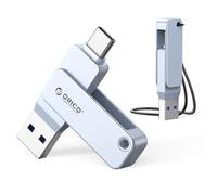 ORICO Chiavetta USB 32 GB, Mini Chiavetta USB 3.2 Gen 1 (Doppia USB-C/USB-A), Pen Drive Portatile, Lettura 150 MB/s, Compatibile con iPhone 15/16/17, Android, Tablet, Laptop - Blu - EB05