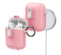 ORICO Custodia per AirPods 1ª/2ª Generazione con Supporto, Ricarica MagSafe e Coperchio Magnetico, Potente Protezione Anti-caduta, Rosa-CP312