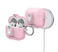 ORICO Custodia per AirPods 4ª Generazione con Supporto, Ricarica MagSafe e Coperchio Magnetico, Potente Protezione Anti-caduta, Rosa-CP34