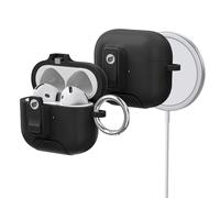 ORICO Custodia per AirPods 4ª Generazione con Supporto, Ricarica MagSafe e Coperchio Magnetico, Potente Protezione Anti-caduta, Nero-CP34