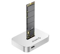 ORICO Custodia per SSD M.2 NVMe/SATA, Docking Station USB 3.2 Gen 2 per M.2, Adattatore per SSD M.2 NVMe/SATA,Compatibile con SSD M.2 2230/2242/2260/2280/22110, Compatibile con Windows/Mac OS/Linux