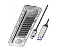 ORICO CUSTODIA PER SSD M.2 NVME TCM2-G20 - Trasparente, USB-C 3.2 20Gb/s, cavo 0,3m