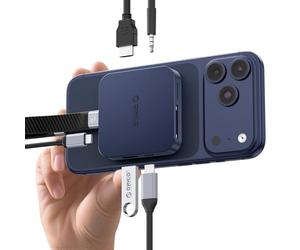 ORICO Docking Station Magnetica USB C, Involucro per SSD M.2 NVMe, Docking Station 8 in 1 con HDMI 4K@60Hz, PD 100W, USB-A 10 Gbps, SD/TF, Audio. Hub USB C Dockingstation per iPhone/Dell Lenovo MG7