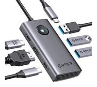 ORICO Docking Station USB C, hub 6 in 1 USB C con HDMI 4K+PD100W+3 USBA 3.0+USBC 3.0, USB C Dock Multiport Adattatore per MacBook/Dell/HP/Surface/Lenovo