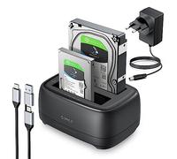 ORICO Dual Bay Docking Station Hard Disk USB 3.2 Gen1 con Clonazione Offline per HDD SSD SATA da 2,5 e 3,5 Pollici, Dock per Disco Rigido Fino a 40TB con UASP e Cavo 2-in-1 (DD28C3-C)