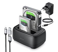 ORICO Dual Bay Docking Station Hard Disk USB 3.2 Gen1 per HDD SSD SATA da 2,5 e 3,5 Pollici, Case Externo per Disco Rigido Fino a 40TB con UASP e Cavo 2-in-1 (DD28C3)