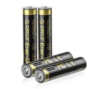 ORICO Ener-G Batteria agli ioni di litio AAA ricaricabili con 1 ora di ricarica rapida, porta di tipo C, confezione da 4, 1,5 V 500 mWh e tempi di ricarica fino a 1500x, per telecomandi, giocattoli