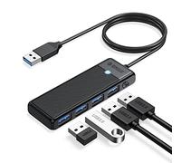 ORICO Hub USB 3.0, 4 Porte USB con Cavo Lungo 100 CM, Hub Dati Ultra Sottile Tipo A 5 Gbps, Adattatore Multiporta per MacBook, Mac Pro/Mini, Mobile HDD, Surface Pro, XPS, PS4/PS5, PC