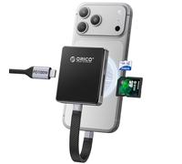 ORICO Lettore di schede magnetico & alloggiamento M.2 SSD per iPhone 15/16/17 Pro - 5-in-1 TF/SD 3.0 con NVMe 2230/2242, 10 Gbps USB 3.2 Gen2, PD 100W - AP42F (Nero)