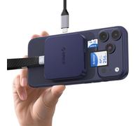 ORICO Lettore di schede SD magnetico con ricarica PD 100W, SD/TF 3.0, velocità di trasferimento dati 104 MB/s, Card Reader Compatibile con iPhone 17/16/15, iPad Pro e MacBook (Blu, 4 IN 1)