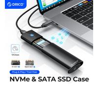 ORICO M2 SSD Enclosure NVMe NGFF 10gbps PCIe M.2 SSD Case portatile USB C 3.2 gen2 adattatore esterno senza attrezzi con dissipatore di calore in metallo
