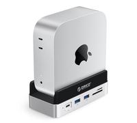 ORICO MiniDock Docking Station & Stand per Mac Mini M4/M4 Pro con 2TB SSD Storage Non Rimovibile, M4 Hub con HDMI 4K DisplayPort, SD/TF 3.0 Card Reader, USB C/A 10Gbps, PD 100W- VSP10