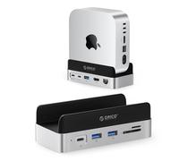 ORICO MiniDock Docking Station & Stand per Mac Mini M4/M4 Pro con 4TB SSD Storage Non Rimovibile, M4 Hub con HDMI 4K DisplayPort, SD/TF 3.0 Card Reader, USB C/A 10Gbps, PD 100W- VSP10