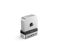 ORICO MiniDock Hub e supporto per Mac mini M4/M4 Pro con alloggiamento SSD NVMe da 40 Gbps, docking station USB C con 2 porte USB-A 10 Gbps, HDMI 4K a 60 Hz, PD 100 W, SD/TF 3.0 lettore di schede VS40