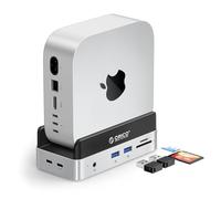 ORICO MiniDock Mac mini M4 1TB Archiviazione & Docking station, Supporto verticale e Hub USB-C con 2× USB-A 10Gbps, SD/TF 3.0, Audio 3,5mm per Mac mini M4/M4 Pro - VSE