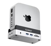 ORICO MiniDock Mac mini M4 Docking Station & Stand con 2TB SSD Storage non Rimovibile, USB C Hub con 2 USB-A 10Gbps, SD/TF 3.0, Accessorio Perfetto per Mac mini M4/M4 Pro - VSE