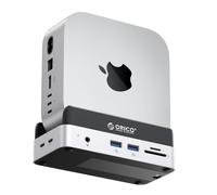 ORICO MiniDock Mac mini M4 Docking Station & Stand mit NVMe SSD Case, USB C Hub mit 2 USB-A 10Gbps, SD/TF 3.0, Accessorio Perfetto per Mac mini M4/M4 Pro - VSE