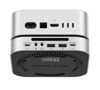 ORICO MiniMate Pro+ Hub Supporto 40Gbps per Mac mini M4/M4 Pro 2025: SSD NVMe 4TB integrato (non rimovibile), Dock USB4 in alluminio, audio 3,5 mm, 2×USB-A, compatibile USB4