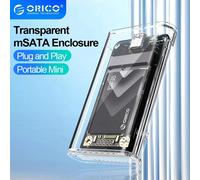 ORICO MSATA SSD Enclosure Trasparente Type-C, Case per Disco Rigido MSATA Portatile, Adattatore Esterno Mini MSATA 30x50mm per PC Portatile