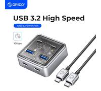 ORICO Multi 4 porte USB 3.2 Hub Splitter 10 Gbps USB A Tipo C Slot Docking Station Adattatore USB 3.0 multiplo Extender per PC portatile