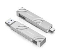 ORICO SSD Esterno USB-C 512GB, Vel. Lettura Max 1050MB/s, USB-A e Tipo C | USB 3.2 Gen2,Plug&Play,Corpo Metallico,Compatibile con iPhone 15/16/17,Smartphone,Android,Tablet,Windows,Mac,Argento
