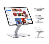 ORICO Supporto per Tablet Regolabile, Porta Tablet da Tavolo Pieghevole Ventilato, Porta iPad Portatile, Compatibile con iPad Pro, Air, Mini, Kindle, Samsung, Tablet fino a 13" - FB1, Argento