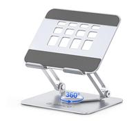 ORICO Supporto Tablet a Rotazione 360°, Porta Tablet da Tavolo Regolabile, Supporto per iPad Pieghevole Ventilato, Compatibile con iPad Pro, Air, Mini, Kindle, Samsung, Tablet fino a 13"- FB2, Argento