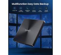 ORICO Unità esterna Bluray DVD USB 3.0 e Type-C 100G Blu-Ray Burner Unità ottica