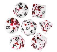 OriCraft D20 Dadi Vampiro Set di dadi DND Dadi da gioco con schizzi di sangue realistici Dadi insanguinati Dadi da gioco di ruolo poliedrici Dadi di Dungeons and Dragons
