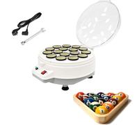 ORIDLECTAL Macchina per la Pulizia delle Palle da Biliardo, Pulitore e Lucidatore Automatico, per 16 Palle Americane e 22 Palle da Biliardo, 2 in 1, 180W, per Sale Giochi