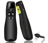 Oridolly Puntatore Laser per Presentazioni, 2.4 GHz Wireless Presenter Rosso, Portata 30 m, Ricevitore USB e Tipo-C