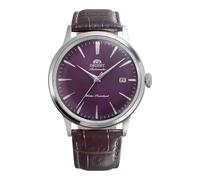Orient Classic Bambino Classic - Orologio Uomo Automatico E A Carica Manuale Meccanico Classico Cinturino In Pelle Marrone Cassa In Acciaio Inox Quadrante Analogico Viola - RA-AC0032V