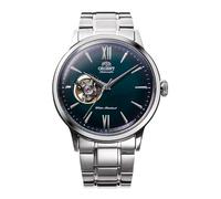 Orient Classic Bambino Open Heart - Orologio Da Uomo Automatico a Carica Manuale Elegante Bracciale e Cassa In Acciaio Metallizzato Quadrante Verde - RA-AG0026E30B RA-AG0026E