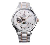 Orient Classic Sun & Moon - Orologio Da Uomo Automatico a Carica Manuale Casual Bracciale e Cassa In Acciaio Metallizzato Quadrante Bianco - RA-AS0101S30B RA-AS0101S