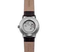 Orient Bambino RA-AC0F13E30B - Orologio automatico da uomo, esclusivo europeo, vetro zaffiro, cassa in acciaio inossidabile, cinturino in pelle, 41,6 mm, fondello Exhibition