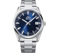 Orient Contemporary Stretto Date - Orologio Da Polso Da Uomo Automatico E A Carica Manuale Meccanico Casual Bracciale E Cassa In Acciaio Inox Di Colore Grigio Quadrante Analogico Blu - RA-AC0R02L