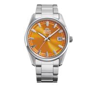 Orient Contemporary Stretto Date - Orologio Da Uomo Automatico E A Carica Manuale Meccanico Casual Bracciale E Cassa In Acciaio Inox Quadrante Arancione RA-AC0R08Y