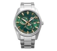Orient Contemporary Stretto Day & Night - Orologio Da Polso Da Uomo Automatico E A Carica Manuale Meccanico Casual Bracciale E Cassa In Acciaio Inox Quadrante Verde - RA-AK0314E