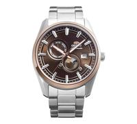 Orient Contemporary Stretto Day & Night - Orologio Da Polso Da Uomo Automatico E A Carica Manuale Meccanico Casual Bracciale E Cassa In Acciaio Inox Quadrante Marrone - RA-AK0313Y