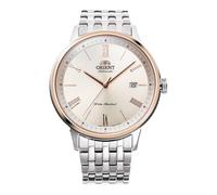 Orient Contemporary Symphony Roman - Orologio Da Uomo Automatico a Carica Manuale Casual Bracciale e Cassa In Acciaio Metallizzato Quadrante Bianco - RA-AC0J01S30B RA-AC0J01S