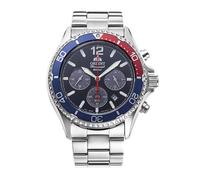 Orient Mako RN-TX0201L Cronografo Solare Panda Prodotto IN Japan Blu & Rosso New
