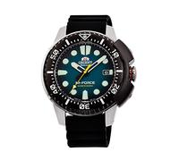 ORIENT Orient RA-AC0L04L - Orologio automatico da uomo M-Force Delta con cinturino in gomma, quadrante blu, Blu, Orologio subacqueo
