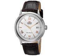 Orient, orologio da uomo, 2 ° generazione Orologio giapponese automatico in acciaio inox e pelle, colore: marrone (modello: FAC00008W0)